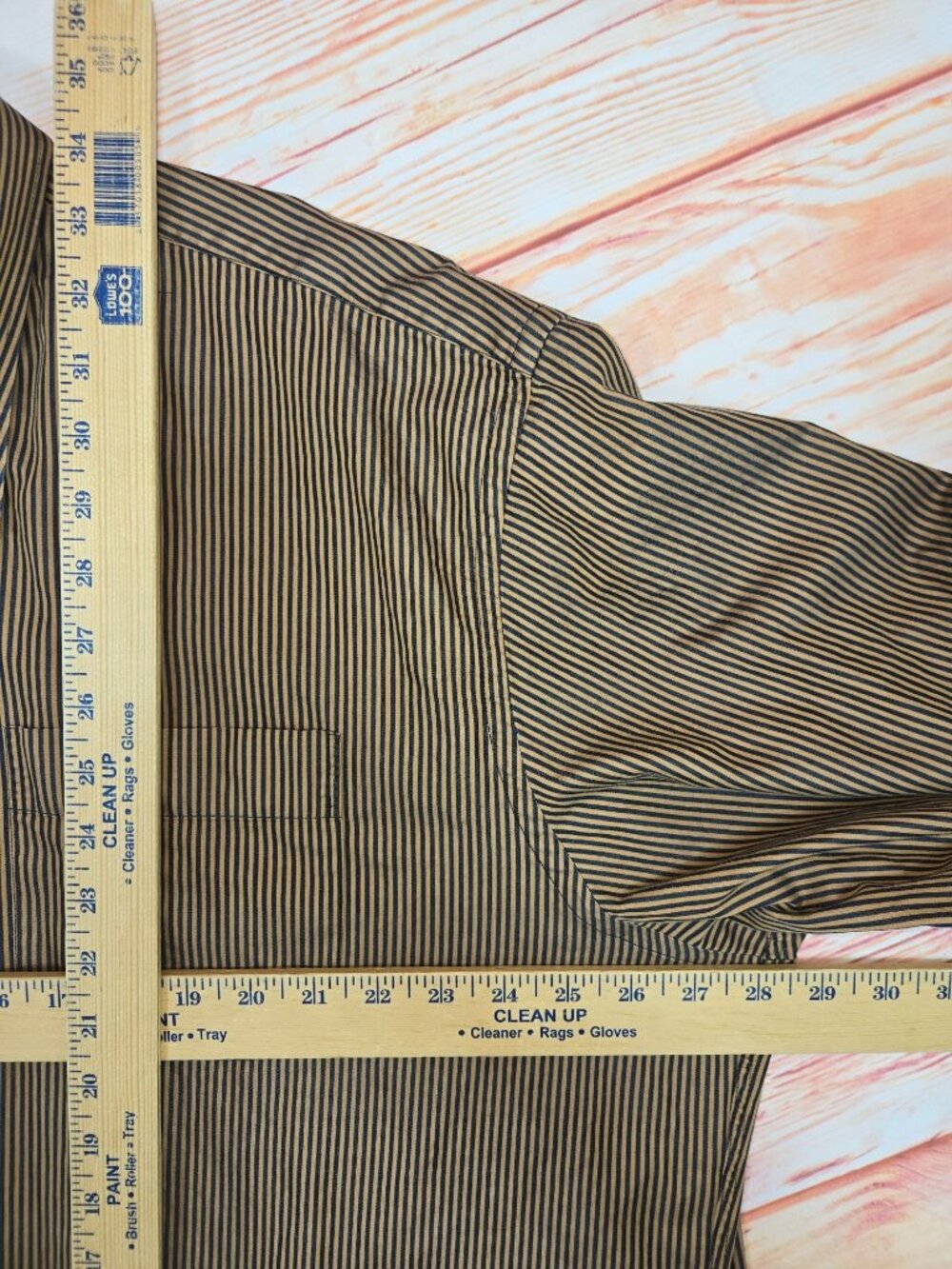 Peter Millar Mens Brown & Black Stripe Long Sleeve Shirt XXL - Picture 7 of 7